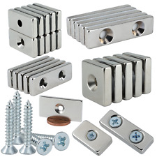 Neodym Magnete Mit Loch Bohrung Senkung Magnet Quader Quadermagnet Extra Stark