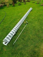 Gelenkarmmarkise Modell "bella sole", grau/weiß, 4x2,5m