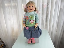 Künstlerpuppe Gerlinde Feser Vinyl Puppe 70 cm. Top Zustand 