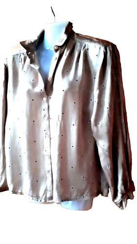Hübsche satinbluse mit muster - satinbluse,