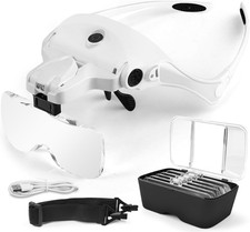 Lupe LED Stirnband Kopfband 5