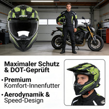 Motorradhelm Klapphelm Mit