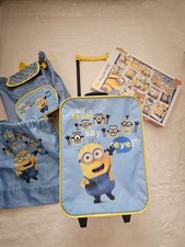 Minions Trolly / Koffer+ Rucksack + Turnbeutel +Puzzle Neu 4-teilig /  Set