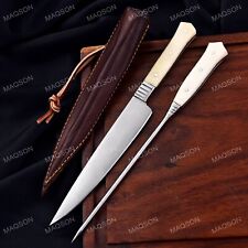 Mittelalter Messer mit Esspfriem +Scheide Wikinger Kelten handgeschmiedet  4272