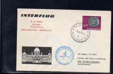 INTERFLUG ILJUSHIN IL-18  ERSTFLUG FFC BEOGRAD- BERLIN GDR 1967