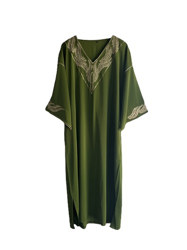 Olive green moroccan long - olive,