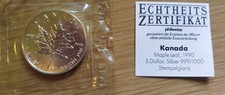 Silver maple leaf 1990 - silver,