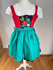 Dirndl Vintage 38 mit stoffmalerei  70er Jahre mit Bluse selbstgenäht