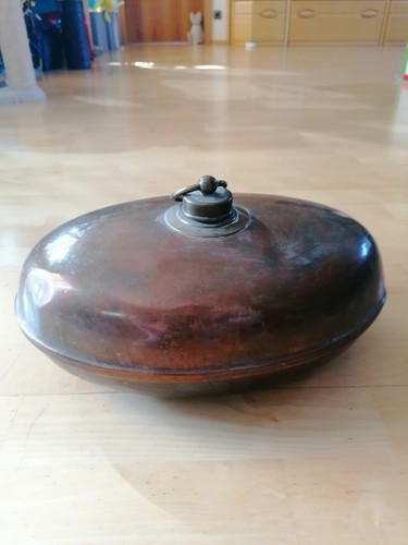 Bettwärmflasche alt kupfer - bettwärmflasche, alt,