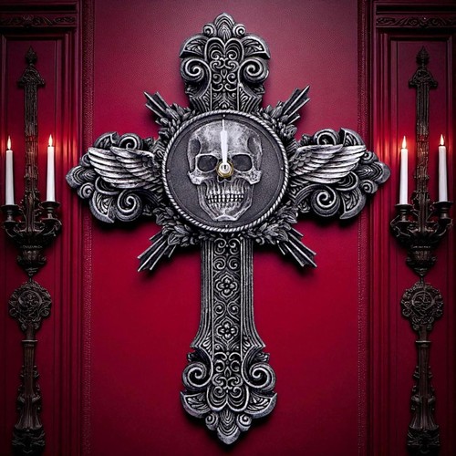 Horas gothic wanduhr totenkopf - horas,