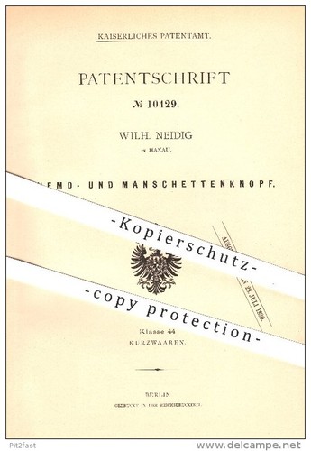 Original patent wilh - -, wilh.
