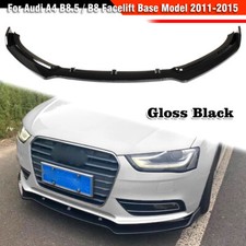 Schwarz Front Spoiler Lippe Stoßstange für Audi A4 B8.5 / B8 Facelift 2011-2015