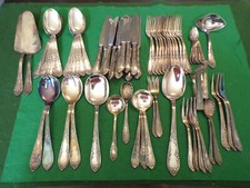 Elegantes silberbesteck rokoko - silberbesteck,