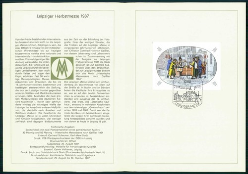 Ddr erinnerungsblatt 1987 - ddr,