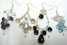 33 Ohrhänger mit Glaskristall * Großhandel Modeschmuck Paket Ohrringe 4 Designs