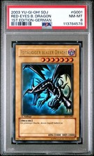 2003 YU-GI-OH! STARTER DECK: JOEY #G001 RED-EYES B. DRAGON 1ST EDITION PSA 8