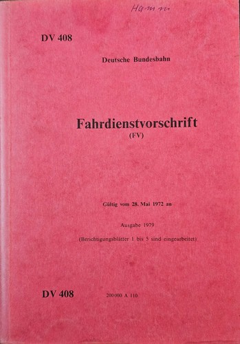 408 fahrdienstvorschrift - dv,