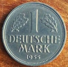1 DM Münze von 1955 G - 385J
