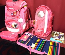 Ergobag Neo+ Pack Schulrucksack Schulranzen Turnbeutel  Pony Pink Rosa SET NEU