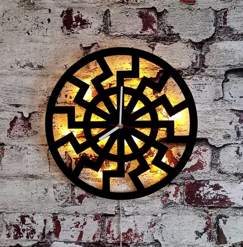 Wanduhr schwarze sonne - wanduhr,
