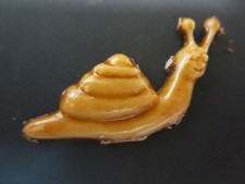 Wachsornament, Wachskunst, Schnecke, braun, Kerze selbst gestalten