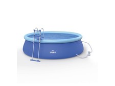 CRIVIT Quick-up-Pool-Set, Ø 457 x 122 cm, inkl. Filterpumpe - B-Ware neuwertig