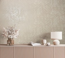 EUR 4,88/qm /Tapete Marburg 35117 Beige Textiloptik Geometrisch Glänzend Vintage