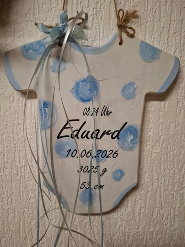 Geburtstafel babybody holz - geburtstafel, 56