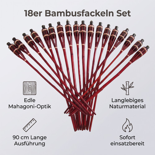 Gartenfackeln bambus öllampe - bambus,