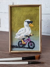 Lustige Ente Ölgemälde