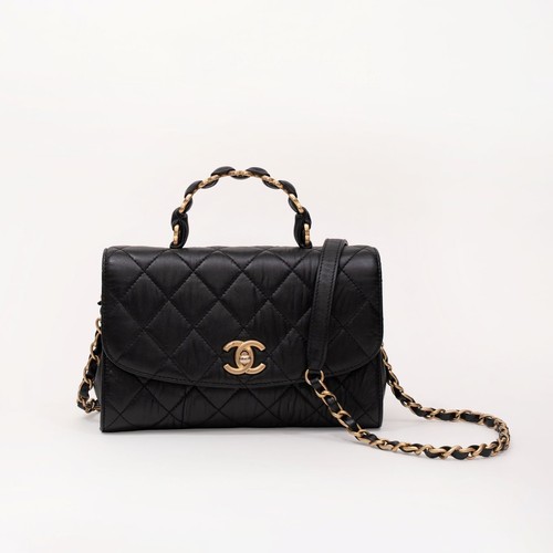 Chanel handle black crumple - chanel,
