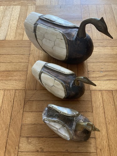 Enten holz messing perlmutt - enten,