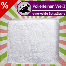 Putzlappen Bettwäsche "Weiß" - 10 KG Premium Polierleinen aus Baumwolle