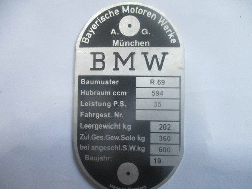 Gespann typenschild bmw - gespann, r