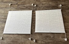 2x Plissee weiß mit Muster Klemmfix ohne Bohren Jalousie Faltrollo für Fenster