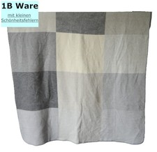 Kuscheldecke 150x200 cm Baumwolle Dralon Decke Biederlack Karo grau