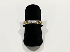 585/- 14kt Gold Ring, Palladium, Diamanten, ca. 0,06 ct, Gr. 53, guter Zustand.
