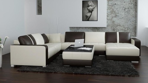 Ledersofa couch wohnlandschaft - couch,