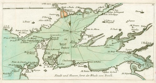 Brest bretagne umgebungskarte - bretagne,