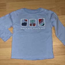 S.oliver NEU Langarmshirt Gr. 80 Hellblau Baby Junge Shirt Langarm Pulli Dünn