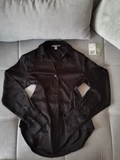 H&M Bluse Langarm Schwarz Gr