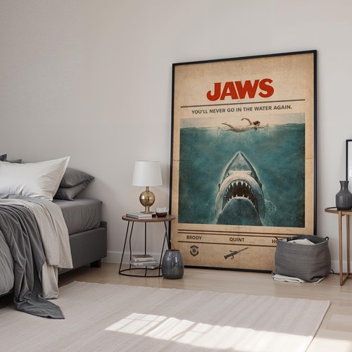 Jaws 1975 retro - retro, movie