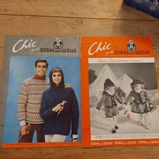 2x Chic durch Stahlsche Wolle 1960er Jahre, Nr. 4 und Nr. 32