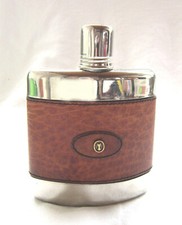 Flachmann Caracciola Goldpfeil Leder