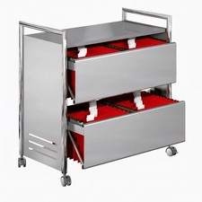 Hängeregistraturwagen, Bürowagen für Hängemappen Rollcontainer Ablage Aktenwagen