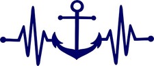 Autoaufkleber Boot, Anker 003