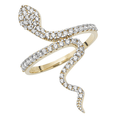 Edelstein schlangenring kt - edelstein, 9