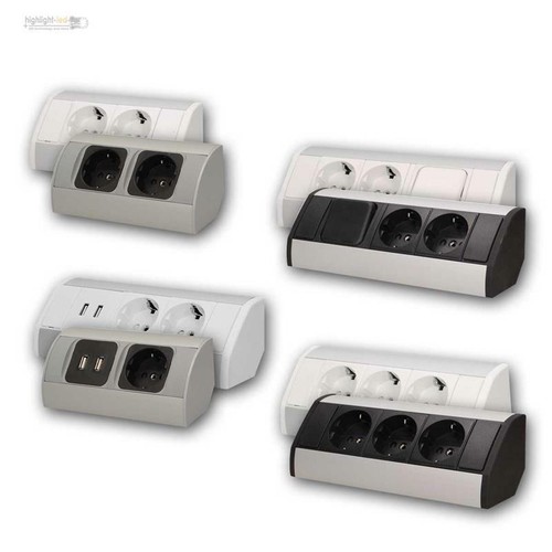 Steckdosenblock aluminium - steckdosenblock,