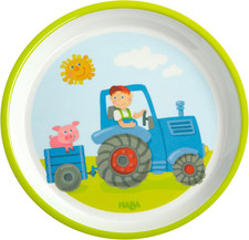 HABA Kinderteller Traktor – Rutschfest Mit Gummiring – Kindergeschirr – Spülmasc