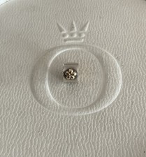 Pandora Charm Clip Bicolor 925 Silber + Blüte Gold  790140 Sehr Guter Zustand